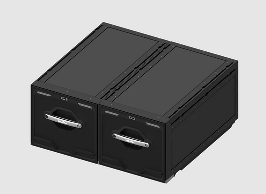 KUFU Drawer System — 18" + 18" Double-Drawer Kit — Universal SUV (37.5" Long)