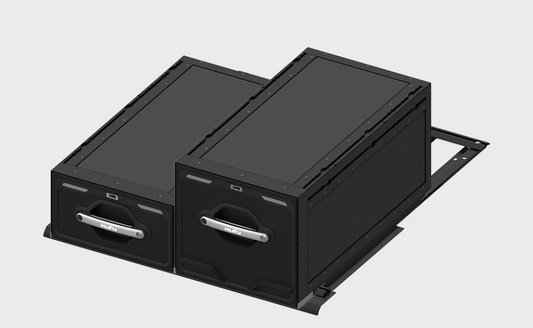 KUFU Drawer System — 11" + 18" Double-Drawer Kit — Universal SUV (37.5" Long)